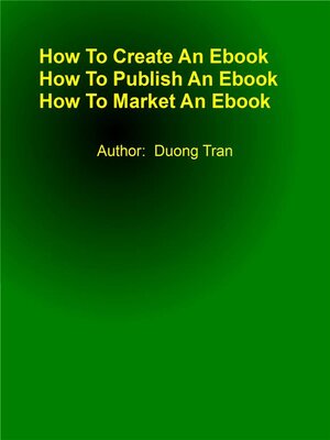 cover image of How to Create an Ebook